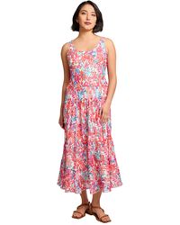 Jones New York - Petite Printed Tiered Sleeveless Maxi Dress - Lyst