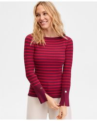 INC International Concepts - Long Sleeve Boat Neck Rib-knit Sweater - Lyst