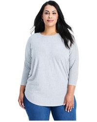 Avenue - Plus Size Kym Rib Hacci Tunic - Lyst