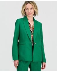 Kasper - Linen Notched Collar One-button Blazer - Lyst