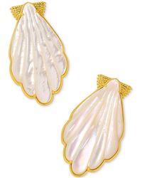 Kendra Scott - Gold-tone Alexa Mother-of-pearl Shell Earrings - Lyst