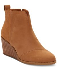 TOMS - Clare Slip On Wedge Booties - Lyst