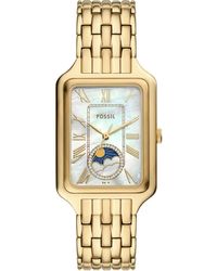 Fossil - Raquel Sun Moon Multifunction Stainless Steel Watch - Lyst