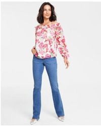 INC International Concepts - Off The Shoulder Blouse Bootcut Denim Jeans Created For Macys - Lyst