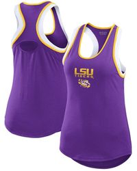 WEAR by Erin Andrews - Lsu Tigers Open Hole Razorback Tank Top - Lyst