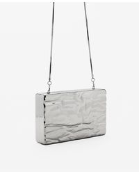 Mango - Textured Clutch Bag - Lyst