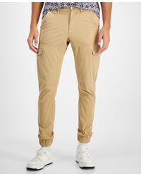 Guess - Stretch-cotton Cargo joggers - Lyst