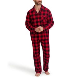 Hanes - Flannel Button Down Pajama Sleep Set - Lyst