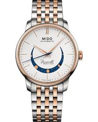 MIDO - Swiss Automatic Baroncelli Smiling Moon Two Tone Stainless Steel Bracelet Watch 39mm - Lyst