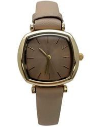 Olivia Pratt - Solid Color Elegant Square Face Faux Leather Watch - Lyst