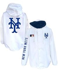 Mitchell & Ness - White New York Mets Big & Tall Full-snap Hooded Jacket - Lyst