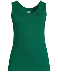 Lands' End - Tall Cotton Tank Top - Lyst