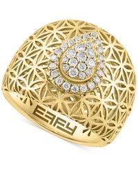 Effy - Effy Diamond Teardrop Cluster Floral Lattice Statement Ring (1/3 Ct. T.w. - Lyst