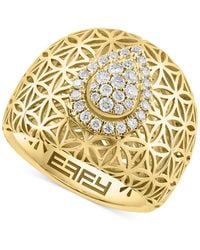 Effy - Effy Diamond Teardrop Cluster Floral Lattice Statement Ring (1/3 Ct. T.w. - Lyst