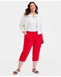 Style & Co. - Plus Size Mid-rise Cargo Capri Pants - Lyst