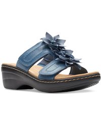Clarks - Merliah Raelyn Flower-detail Wedge Heel Platform Sandals - Lyst