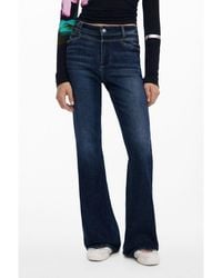 Desigual - Washed Flared Jeans - Lyst