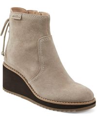 Earth - Calia Round Toe Casual Wedge Ankle Booties - Lyst