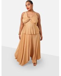 Rebdolls - Anaya Plisse Keyhole Peplum Top - Lyst