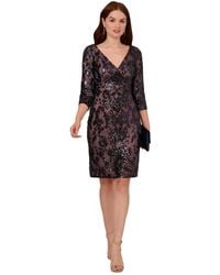 Adrianna Papell Lace Sheath Dress in White | Lyst Adrianna Papell Lace Sheath Dress in White | Lyst