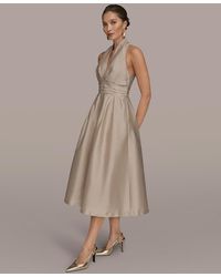 Donna Karan A-line Halter Dress in Green | Lyst Donna Karan A-line Halter Dress in Green | Lyst