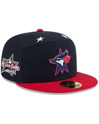 KTZ - Navy/red Los Angeles Angels 2025 Mlb All-star Game Workout Side Patch 59fifty Fitted Hat - Lyst