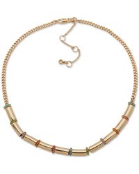 Karl Lagerfeld - Gold-tone Color Rondelle Necklace - Lyst