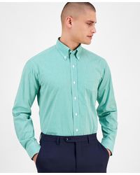 Club Room - Regular Fit Mini Gingham Dress Shirt - Lyst