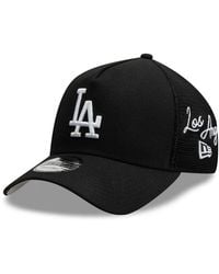 KTZ - Los Angeles Dodgers Side Script 9forty A-frame Trucker Adjustable Hat - Lyst