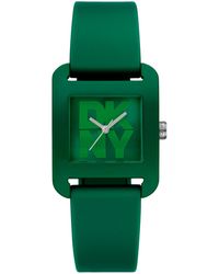 DKNY - City Sport Silicone Strap Watch - Lyst