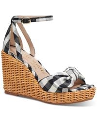 Kate Spade - Tianna Ankle-strap Wicker Wedge Sandals - Lyst