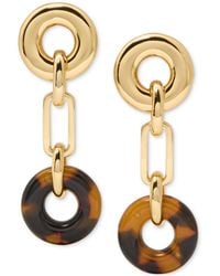 Kate Spade - Gold-tone Interlock Linear Earrings - Lyst