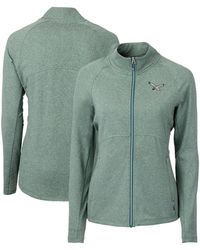 Cutter & Buck - Philadelphia Eagles Gridiron Classics Logo Adapt Eco Knit Heather Full-zip Jacket - Lyst