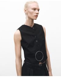 Mango - Wool Blend Suit Vest - Lyst