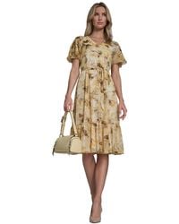 sachin and babi light blue dress Calvin Klein Floral-print High-low Wrap Maxi Dress in Pink