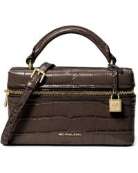 Michael Kors - Jana Extra-small Crocodile Embossed Leather Convertible Crossbody Bag - Lyst