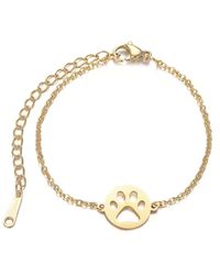 Hollywood Sensation - Loveypaws Link Charm Paw Print Bracelet - Lyst