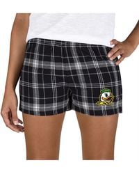 Concepts Sport - Black/gray Oregon Ducks Ultimate Flannel Shorts - Lyst