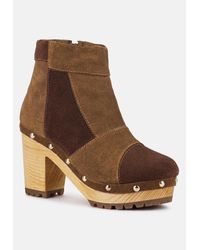 Rag & Co - Huron Fine Suede Patchwork Ankle Boots - Lyst
