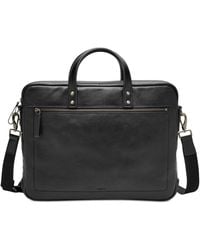 Fossil - Men's Defender Leather Briefcase - Lyst