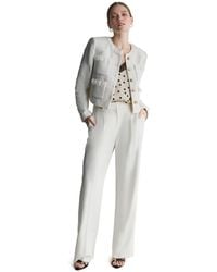 BCBGMAXAZRIA - Tweed Button-front Cropped Jacket - Lyst