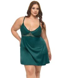 Oh La La Cheri - Plus Size Dawn Satin Babydoll - Lyst