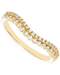 Macy's - Diamond Double Row Contour Band (1/4 Ct. T.w. - Lyst