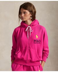 Polo Ralph Lauren - Big Pony Lightweight Fleece Zip Hoodie Sweatshirt - Lyst