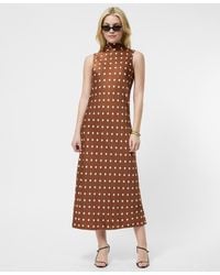 French Connection - Ennis Polka Dots Print Midi Dress - Lyst