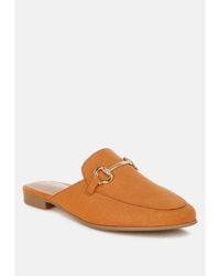 LONDON RAG - Alpine Horsebit Detail Mules - Lyst