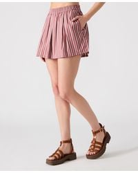 Steve Madden - Malena Striped Pull-on Shorts - Lyst