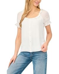 Cece - Scoop Neck Short-sleeve Blouse - Lyst