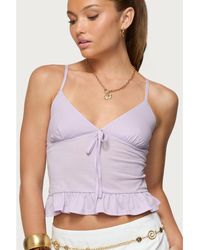 Edikted - Martie Peplum Tank Top - Lyst