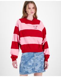 Tommy Hilfiger - Striped Letterman Crewneck Cotton Sweatshirt - Lyst